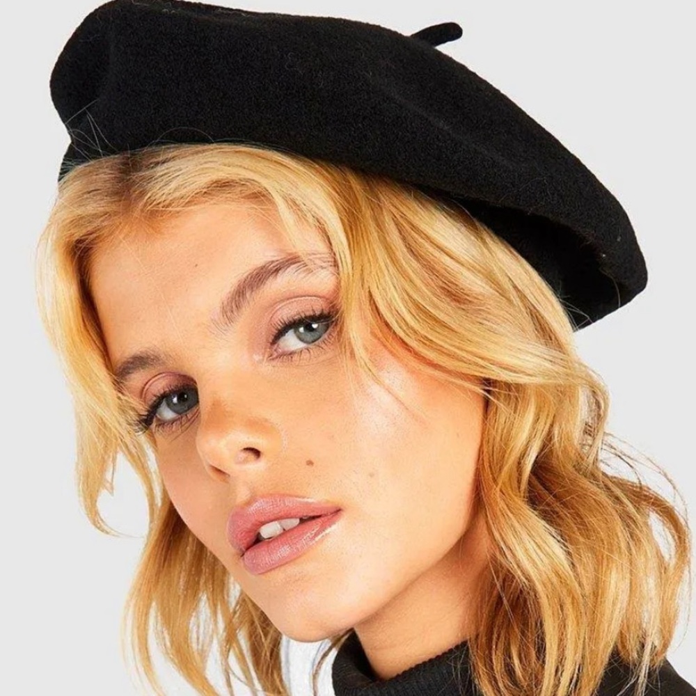 NWOT Wool Black Beret